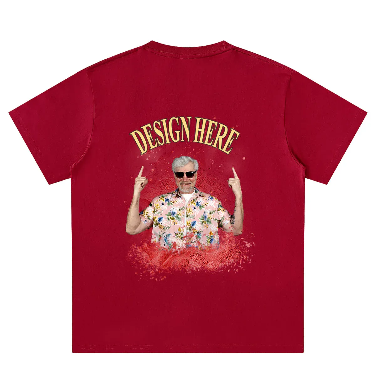 T-shirt Personnalisé Rouge Foncé