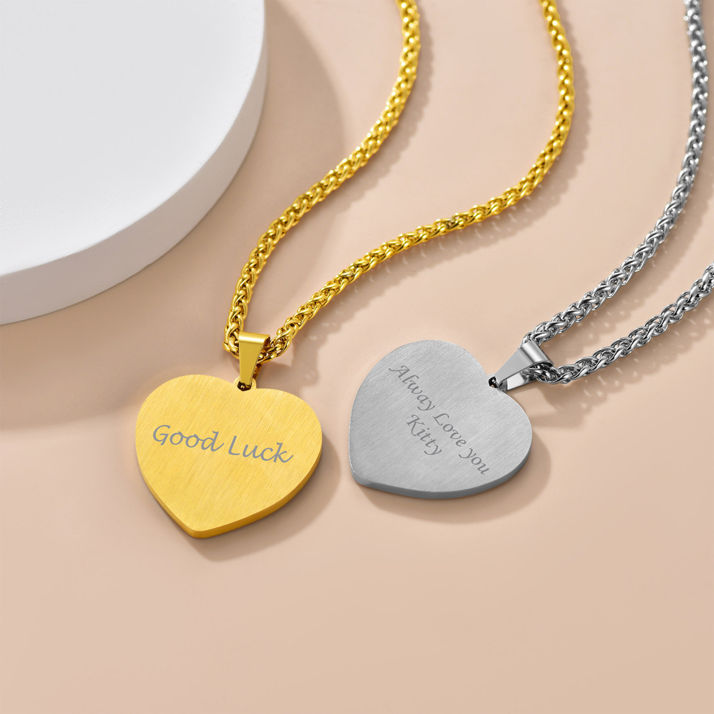  Collier Personnalisé en Acier Inoxydable avec Gravure Collection