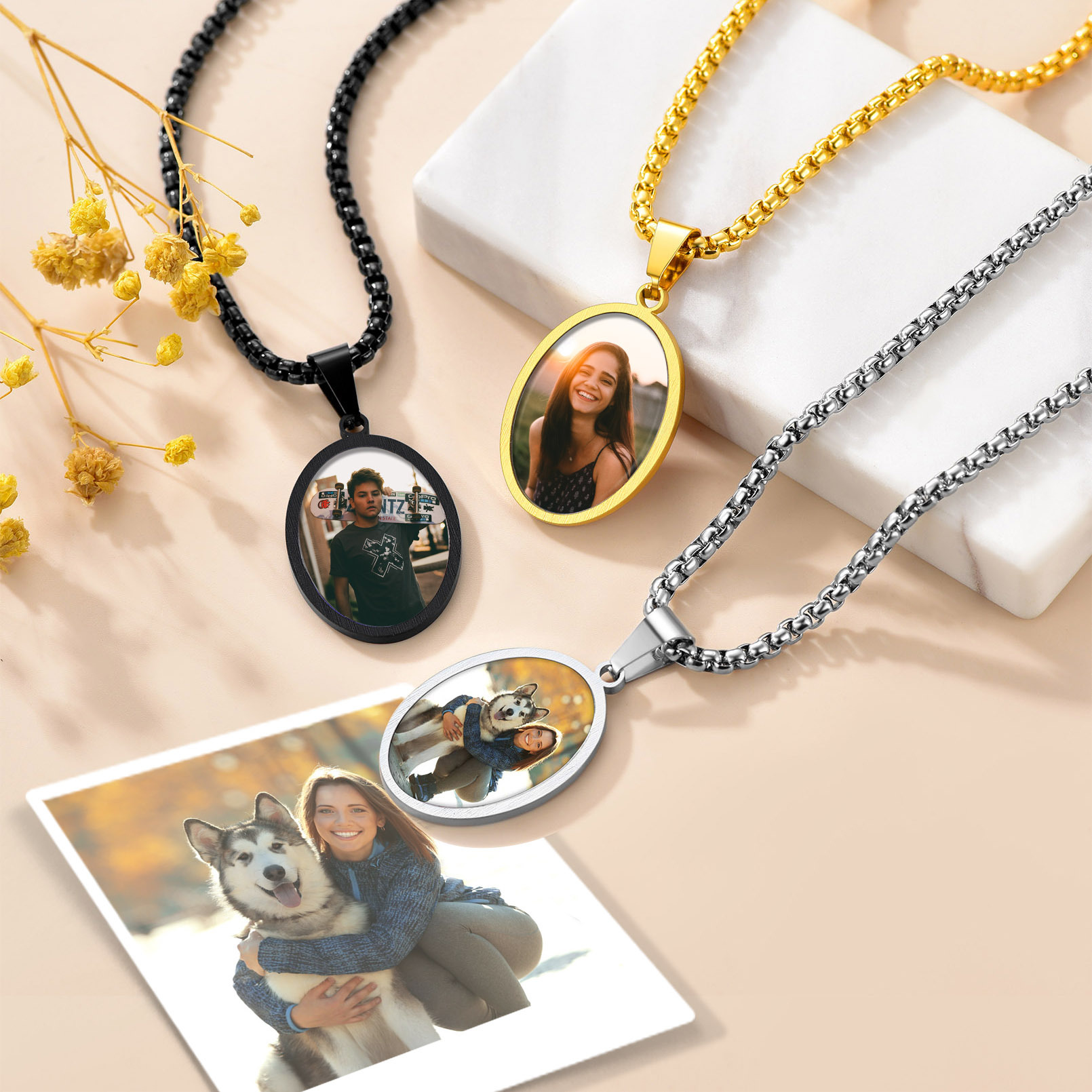 Collier Saint Christophe Personnalisé en Acier Inoxydable Collection