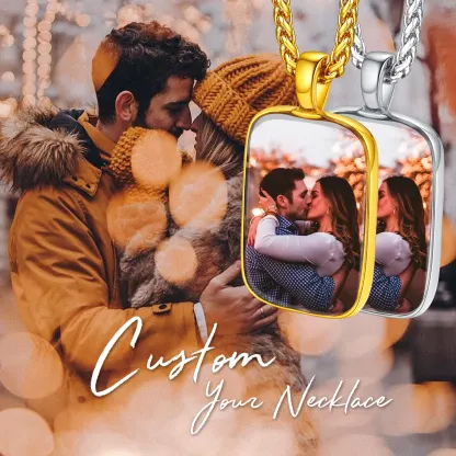  Collier Personnalisé avec Gravure en Acier Inoxydable 