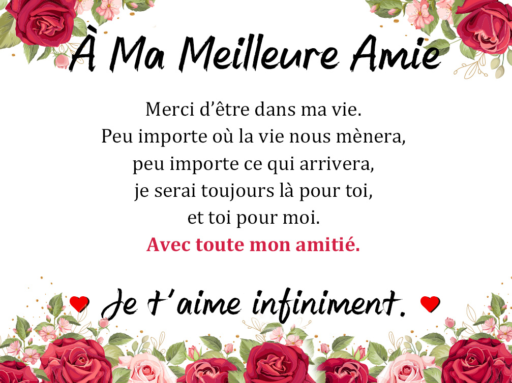 Carte-Cadeau pour Ma Meilleure Amie