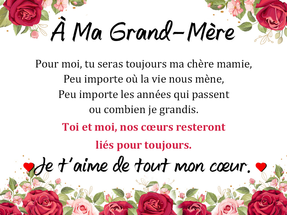 Carte-Cadeau pour Ma Grand-Mère
