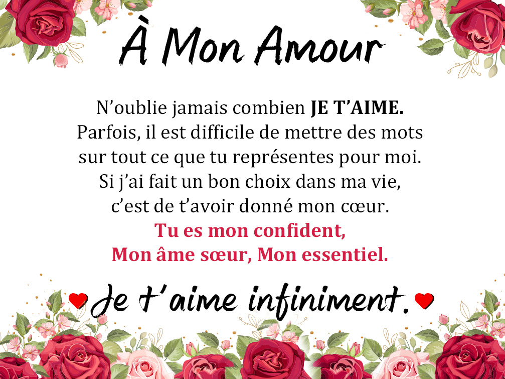Carte-Cadeau pour Mon Amour