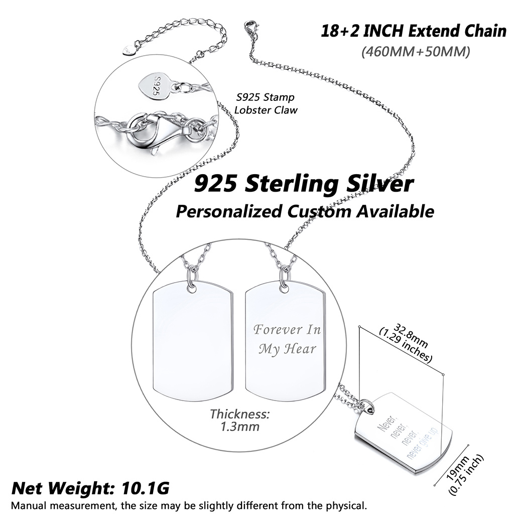 Collier en Argent sterling avec Chaîne Réglable Détail