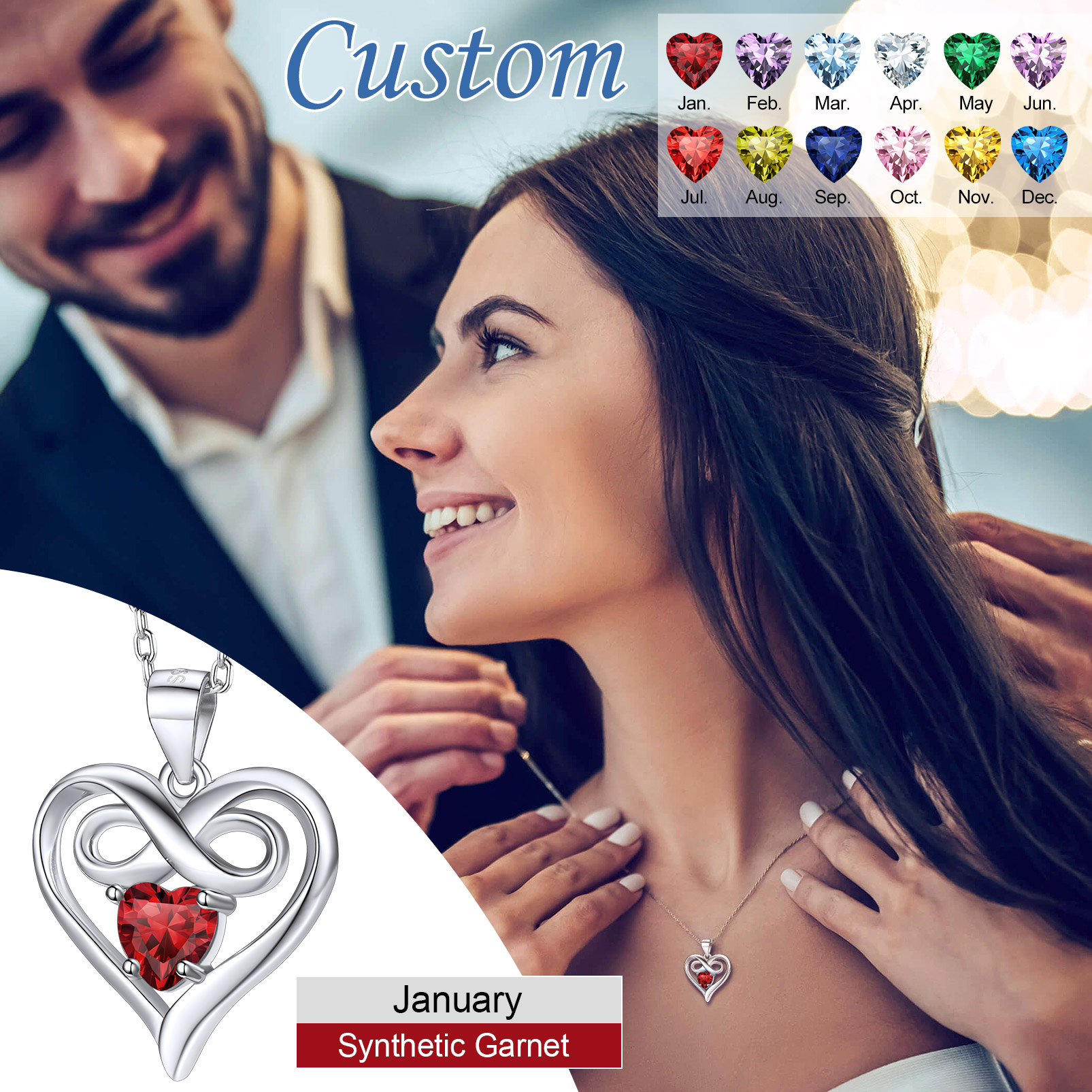 Collier Cœur Infini Cadeau de Saint-Valentin