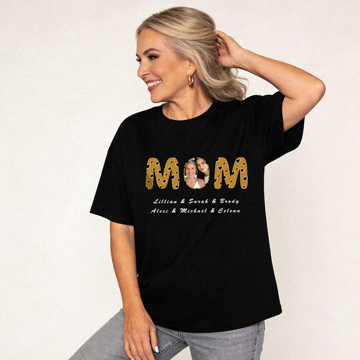 Personalized Mom T-Shirt with Kids' Names mother's day gift
