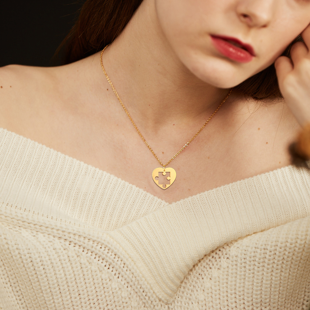 Colliers Personnalisés Pièces de Puzzle Assortis 