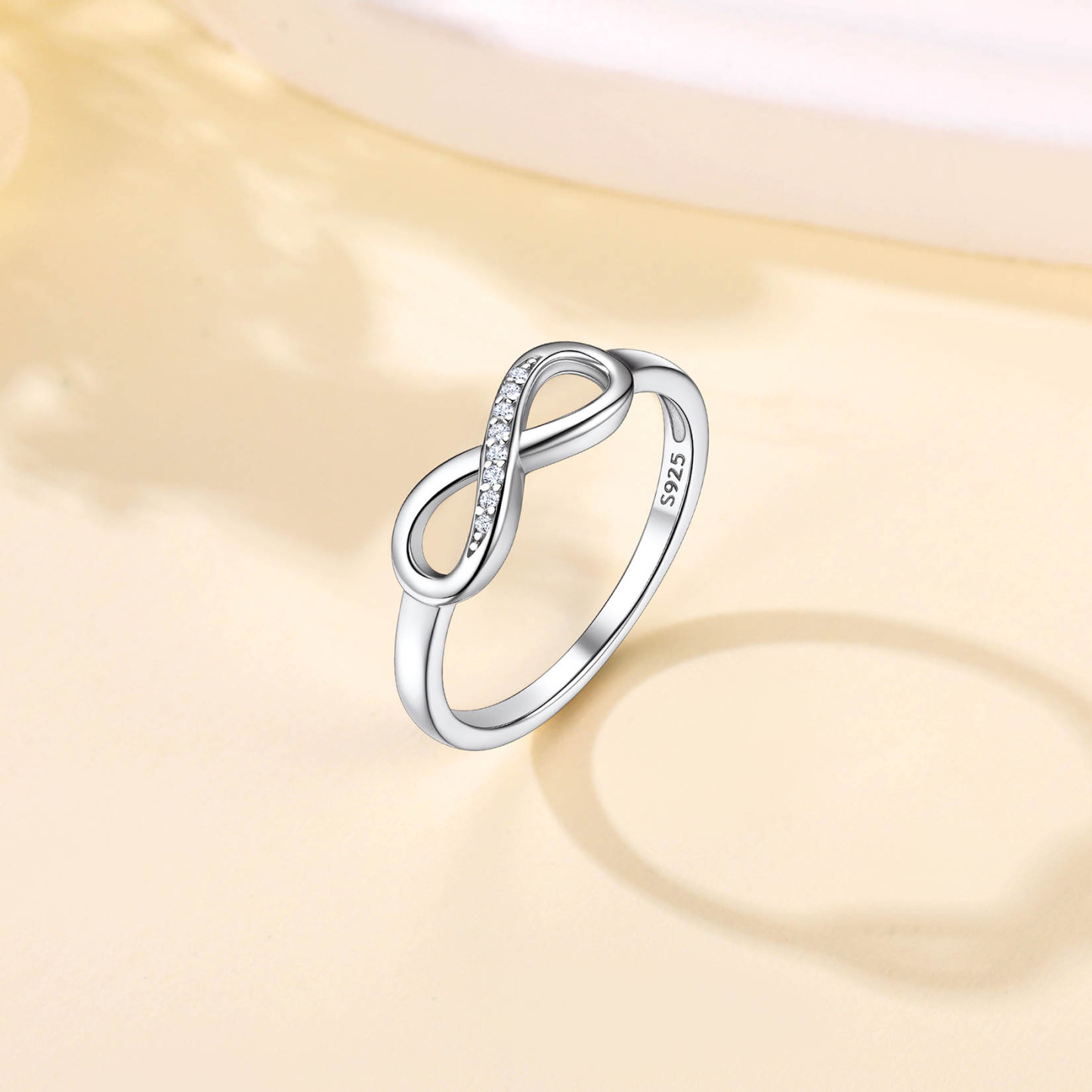 Bague Infini en Argent Sterling Personnalisée pour Femme