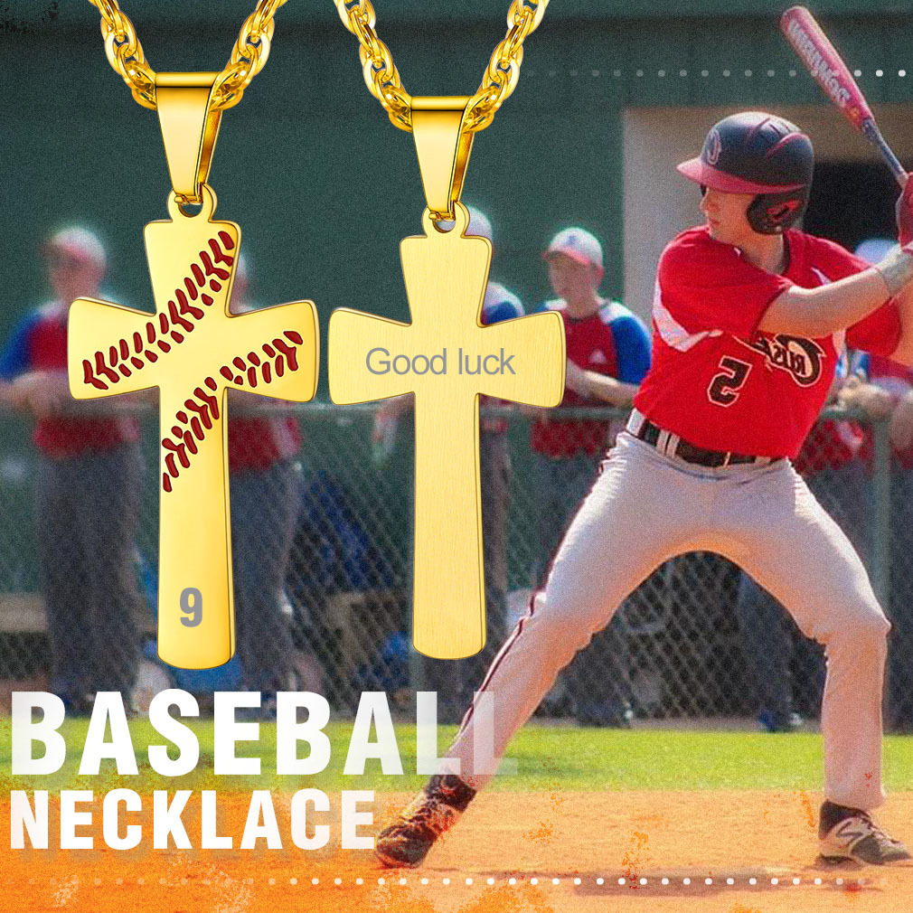 Collier Croix de Baseball Personnalisé pour Homme