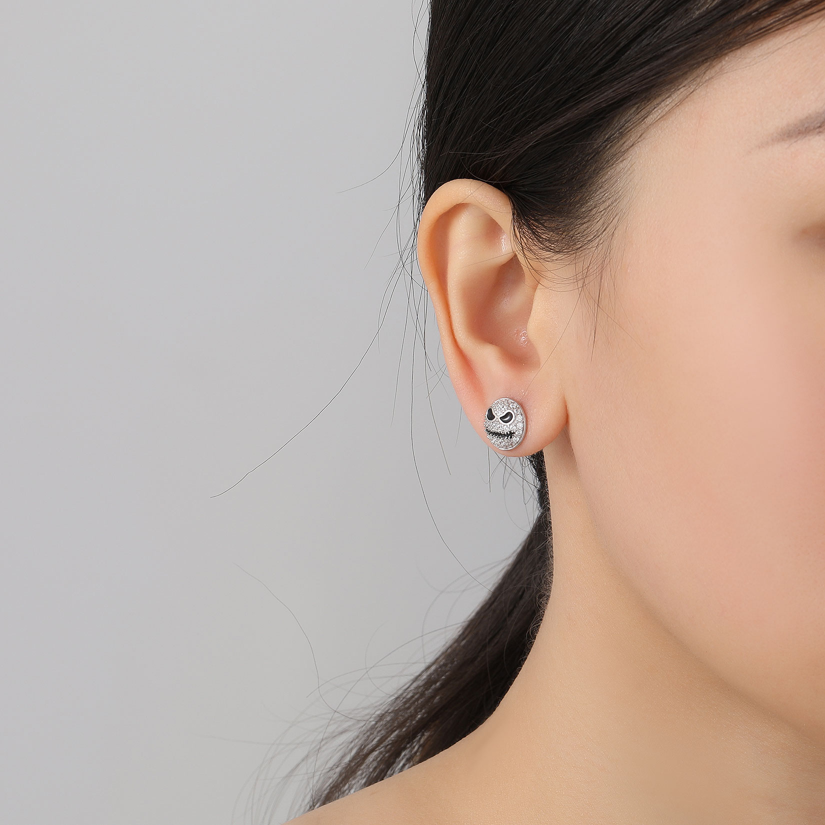 clous d'Oreilles Puces Jack Skellington en Argent 925