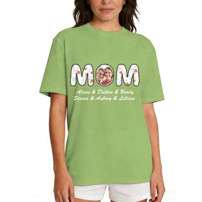 T-shirt Personnalisé Photo & Noms pour Maman