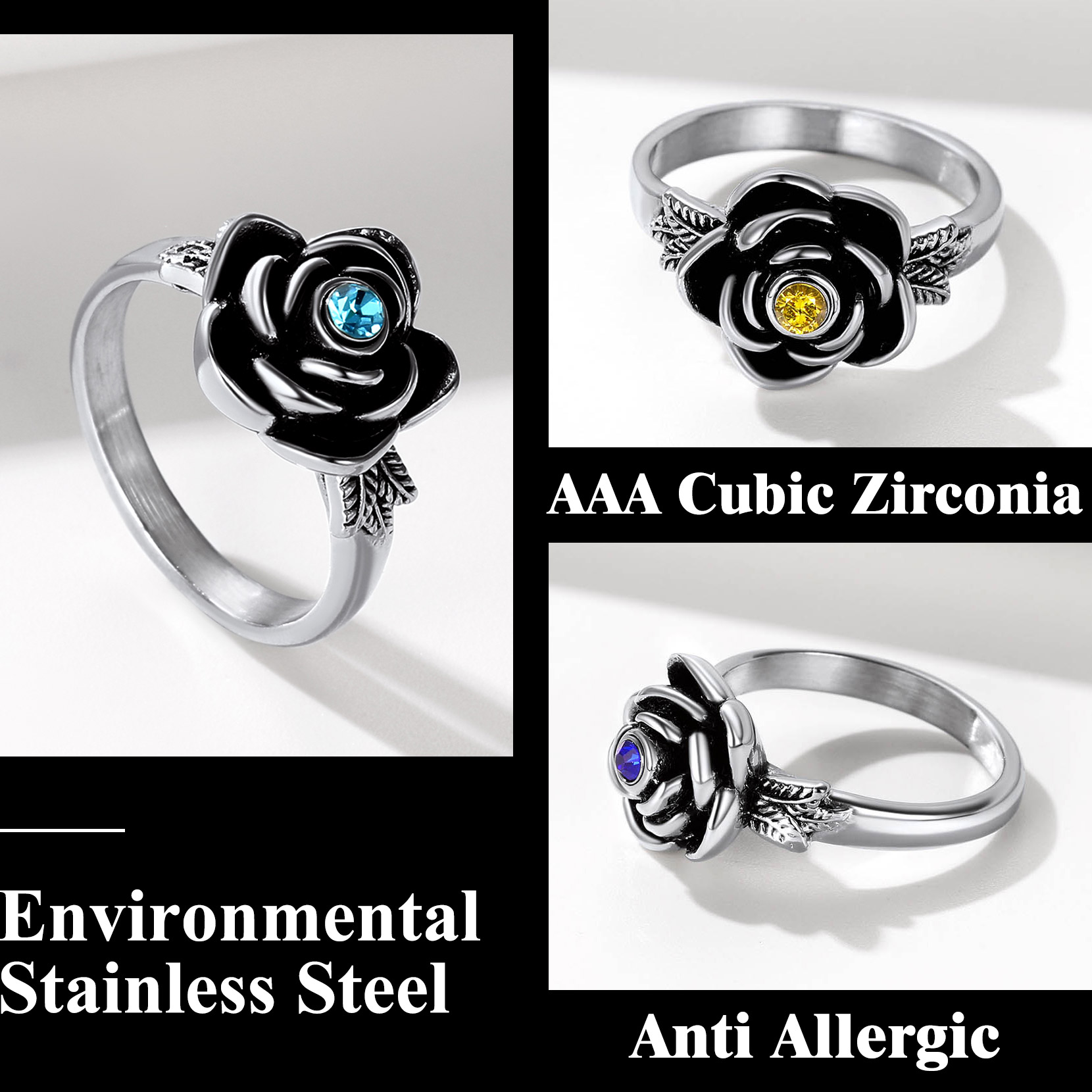 Bague Urne Rose avec Pierre de Naissance pour Cendres Détail