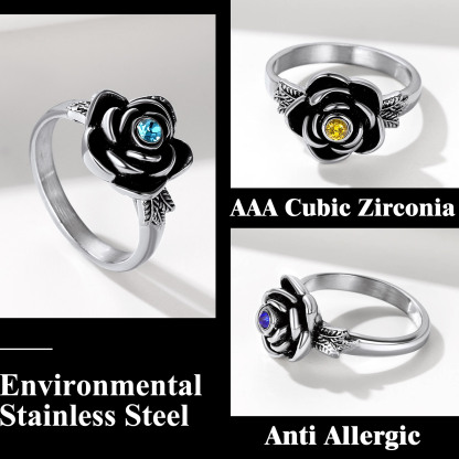 Bague Urne Rose avec Pierre de Naissance pour Cendres Détail