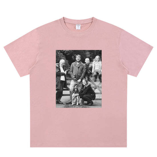 T-shirt Personnalisé avec Photo Rose pour Homme et Femme Rose