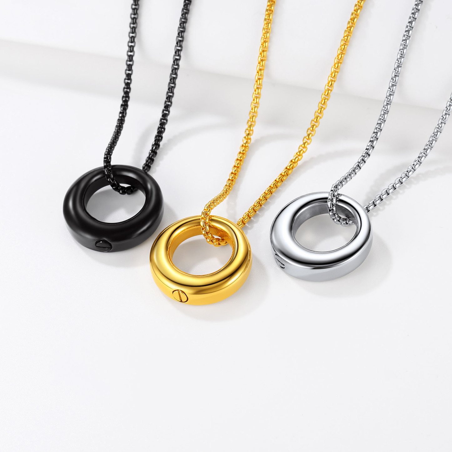 Collier Médaillon Urne Funéraire pour Cendres Collection