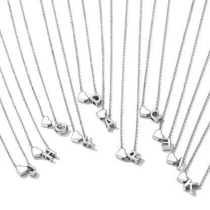 Collier Cœur avec Initiale  pour Femme