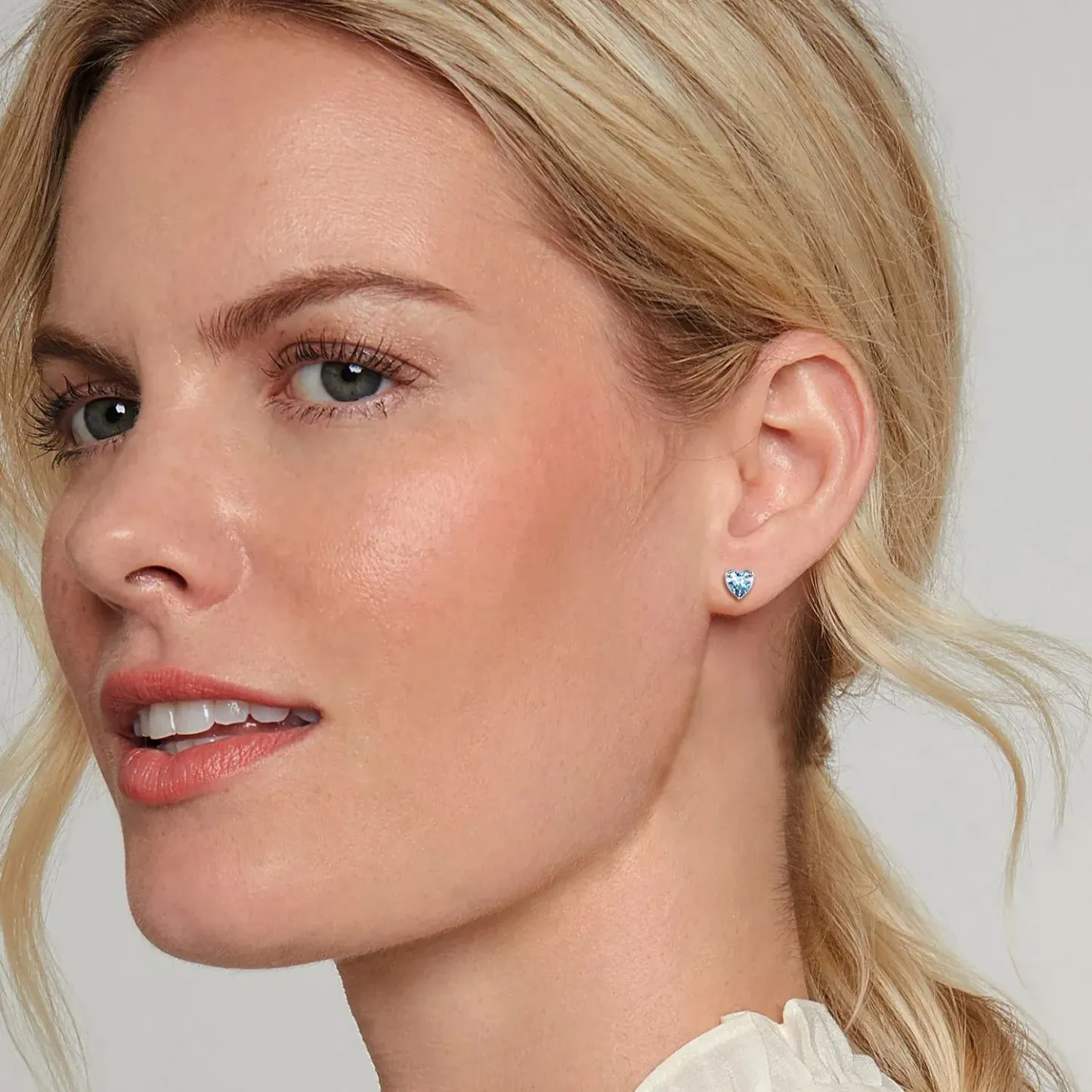 Boucles d’Oreilles Cœur avec Pierre de Naissance