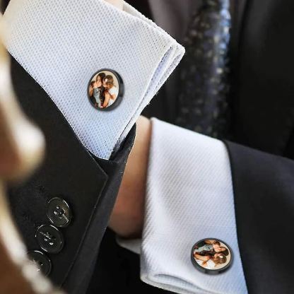 Boutons de Manchette Personnalisés avec Photo pour Hommes