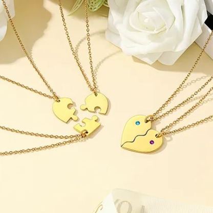 Collier Personnalisé avec Pierre de Naissance pour Couple