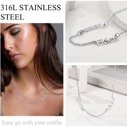 Collier Prénom Personnalisé en Acier Inoxydable