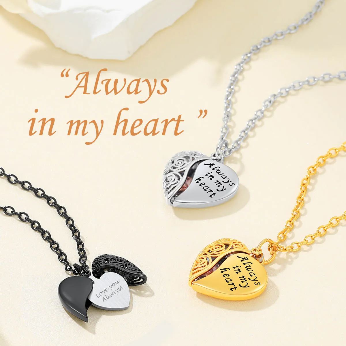 Collier Médaillon Cœur Personnalisé avec Photo pour Femmes