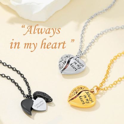 Collier Médaillon Cœur Personnalisé avec Photo pour Femmes