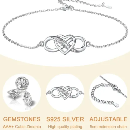 Bracelet de Cheville en Argent Sterling pour Femme