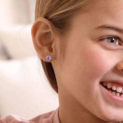 Boucles d’Oreilles Rondes en Argent 925  Pour Femme