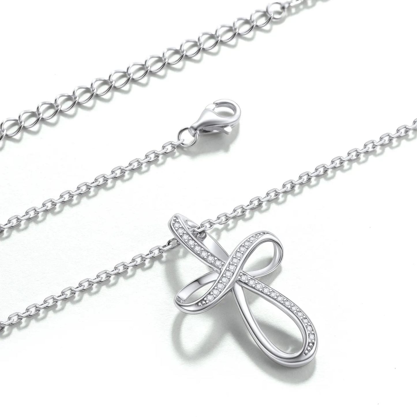 Collier Pendentif Infini en Argent 925 Pour Femme
