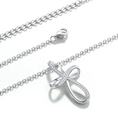 Collier Pendentif Infini en Argent 925 Pour Femme