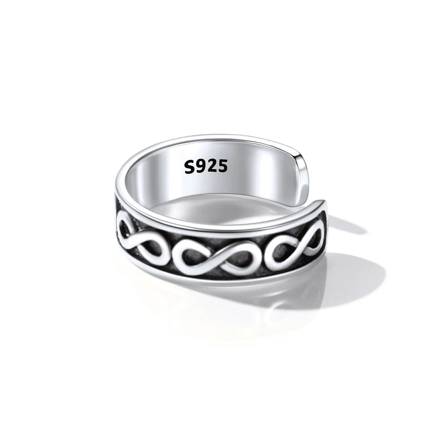 Bague d’Orteil infini Ajustable en Argent 925 pour Femme