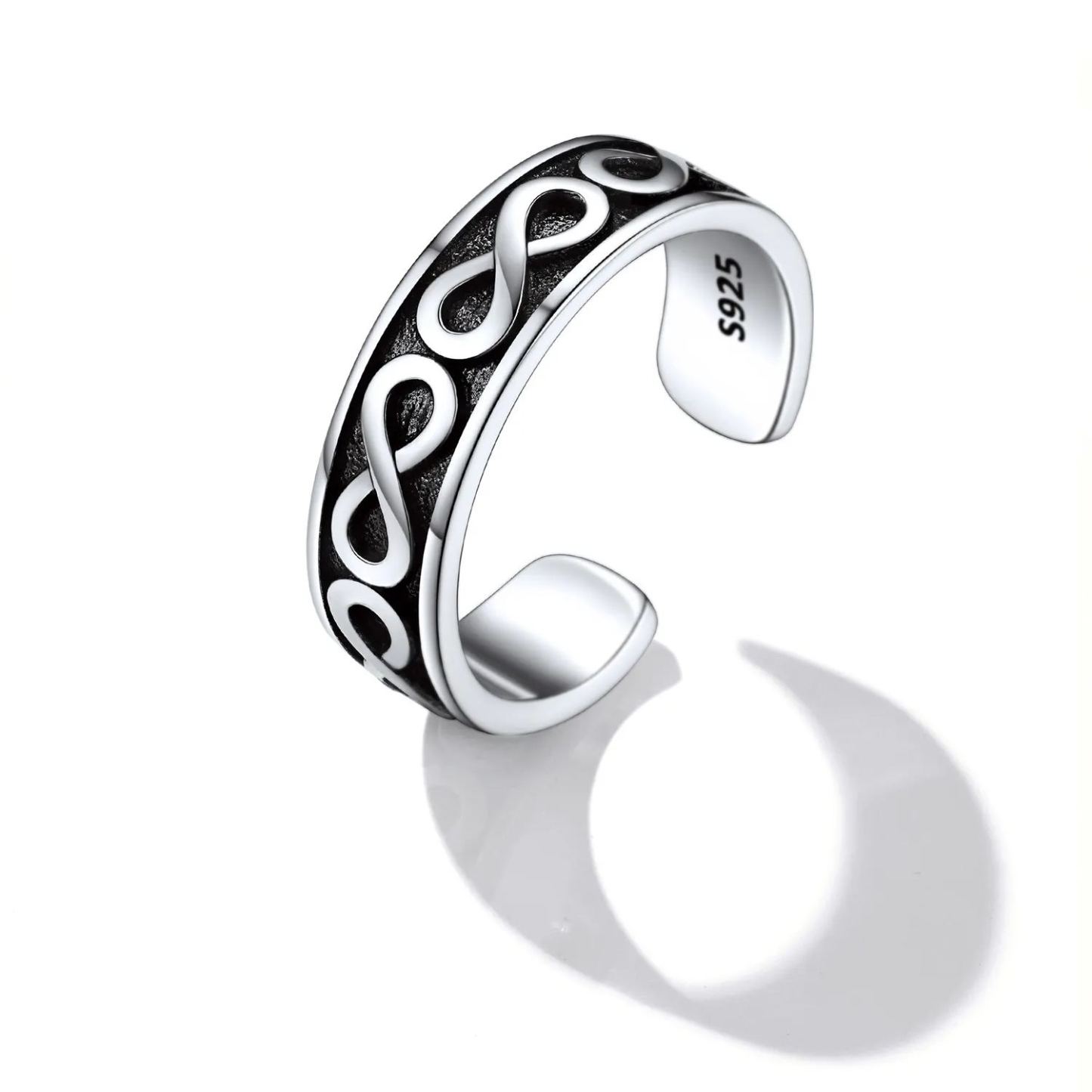 Bague d’Orteil Infini Ajustable en Argent 925 