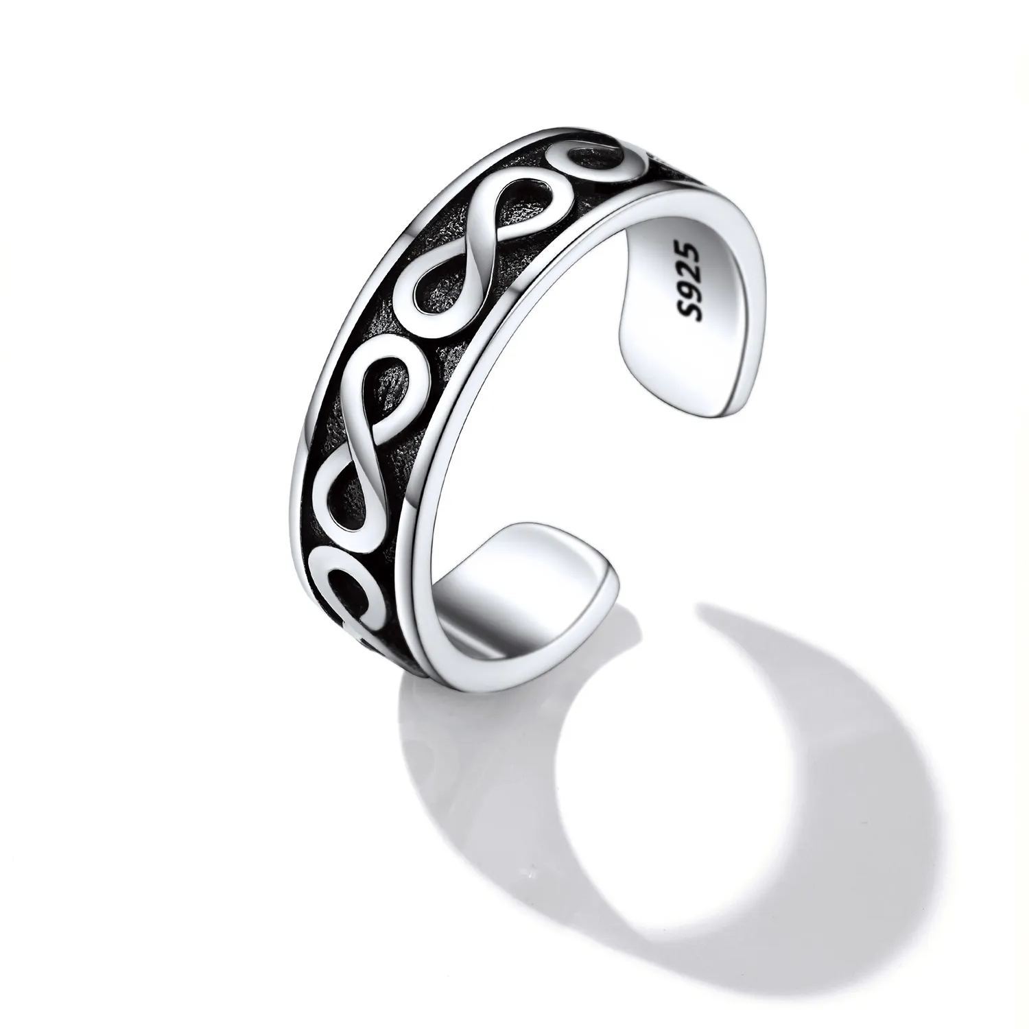 Bague d’Orteil Infini Ajustable en Argent 925 