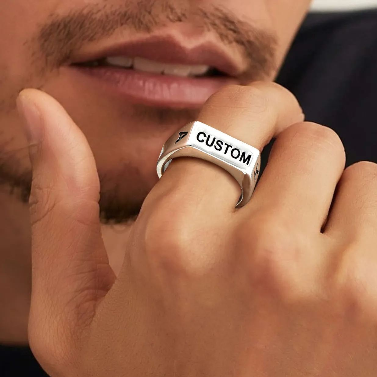 Bague Chevalière Personnalisée pour Homme