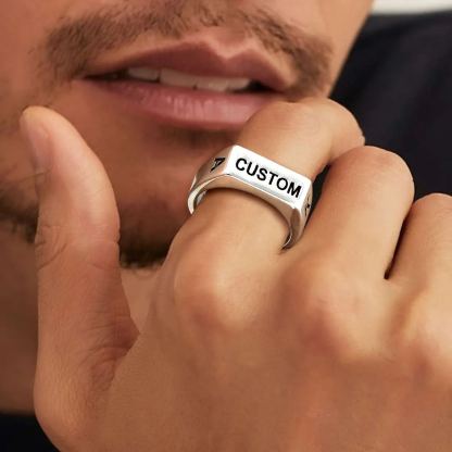Bague Chevalière Personnalisée pour Homme