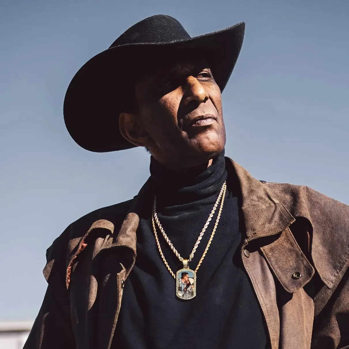 Collier Pendentif Plaque Militaire Photo Personnalisée avec Zirconium pour Homme