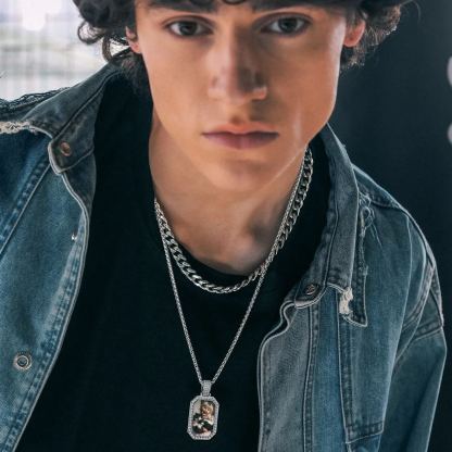 Collier Personnalisé Plaque Militaire pour Homme