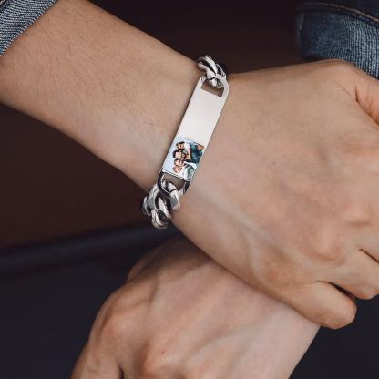 Bracelet Personnalisable en Acier Inoxydable 316L pour Homme Modèle