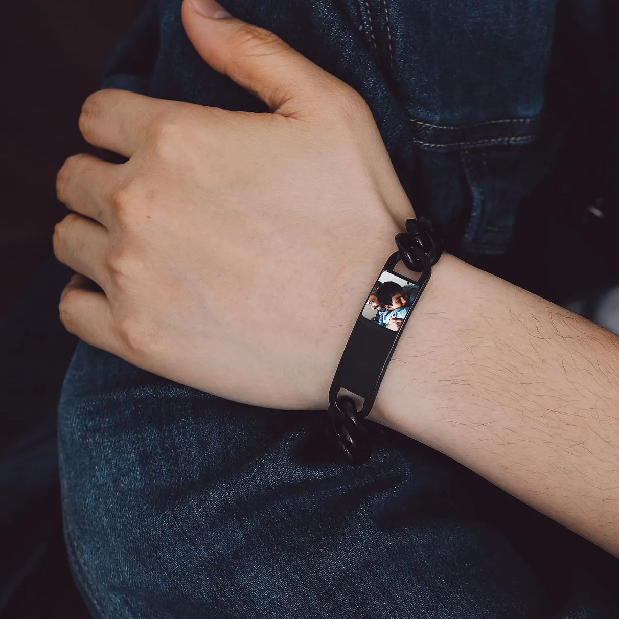 Bracelet Personnalisable en Acier Inoxydable pour Homme