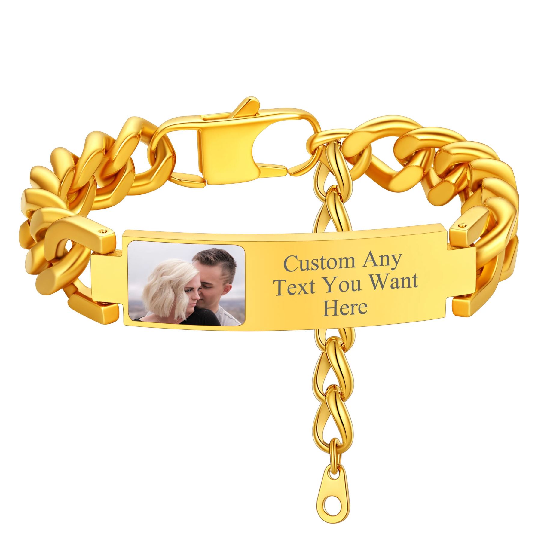 Bracelet Personnalisable en Acier Inoxydable 316L Or