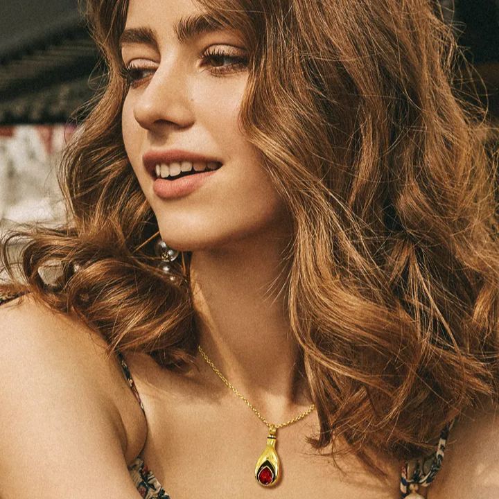 Collier Urne Personnalisé avec Pierre de Naissance 