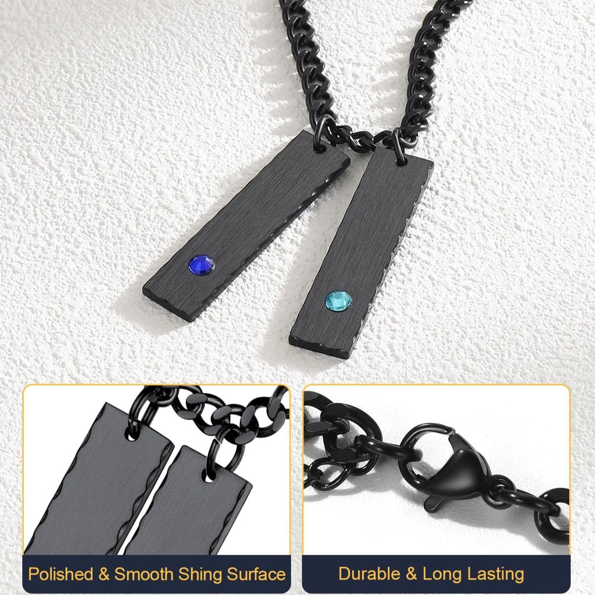 Collier Personnalisé Prénom noir