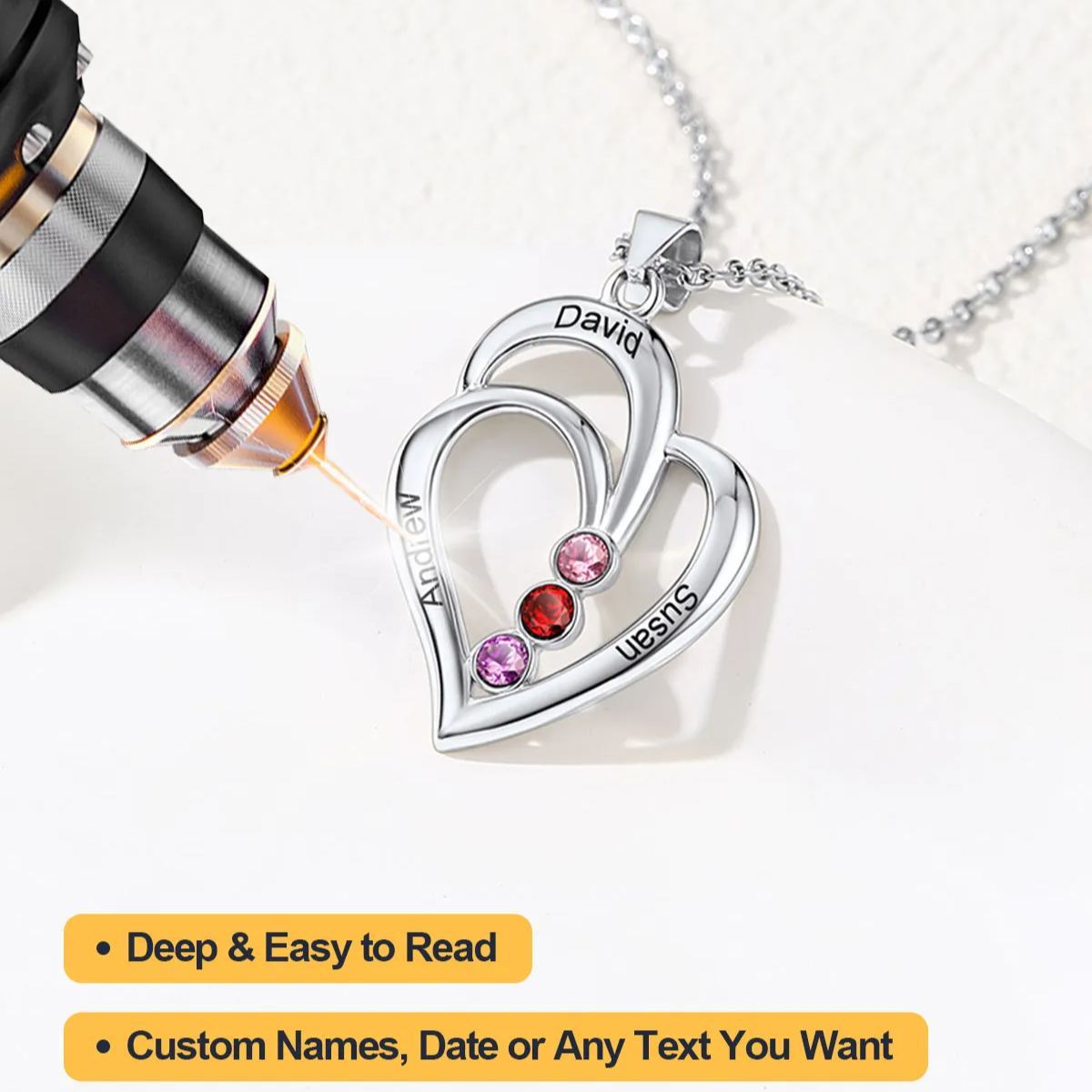 Collier Cœur Personnalisé Femme Gravé