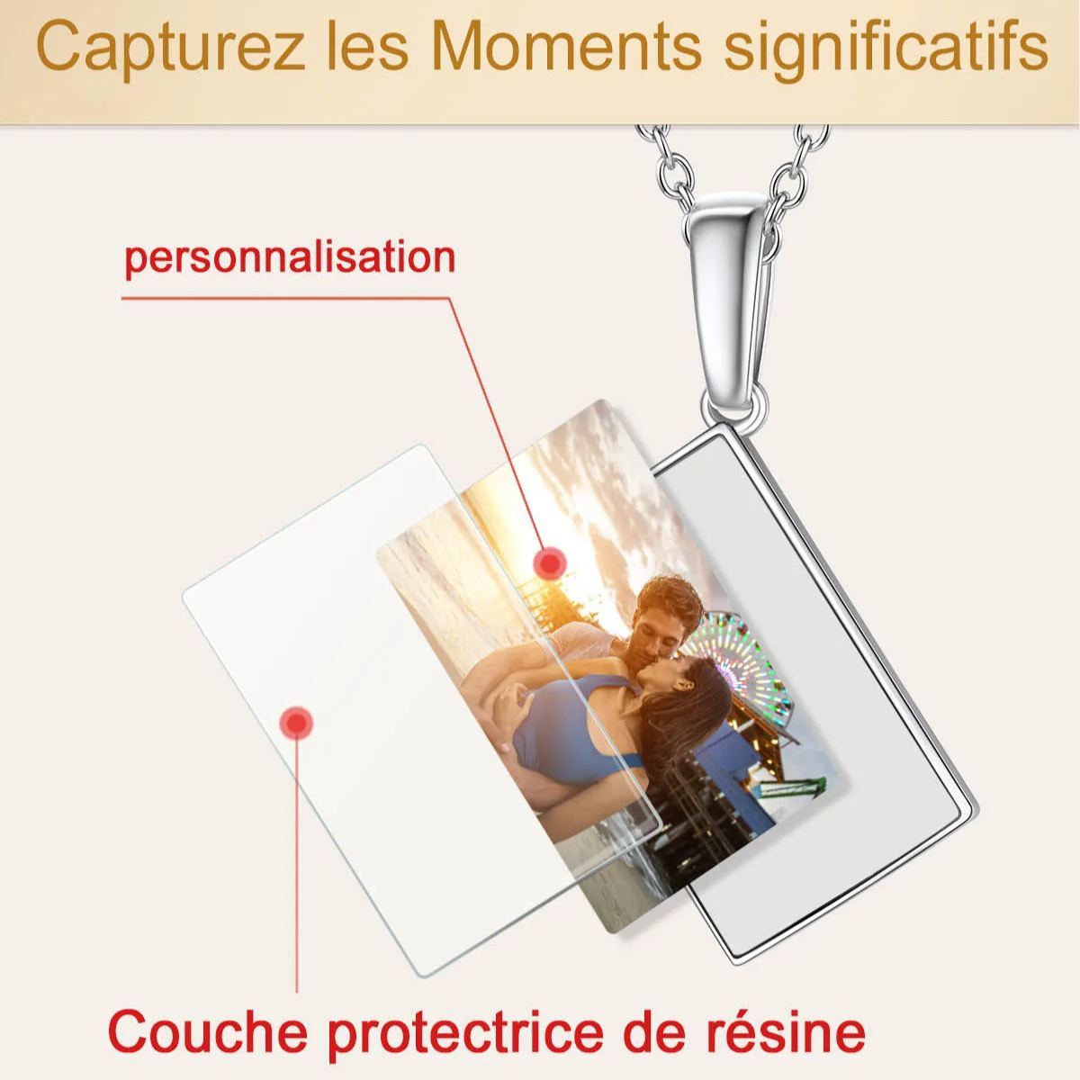 Collier Enveloppe Personnalisé avec Photo