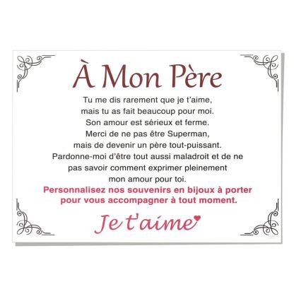 Carte-Cadeau pour Mon Papa