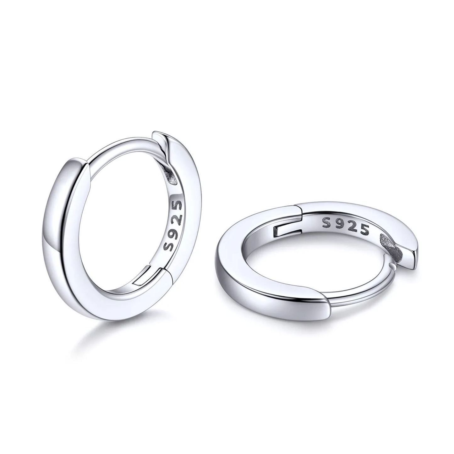 Créoles Huggie en Argent 925 – Boucles Cartilage Tendance Argenté 8mm