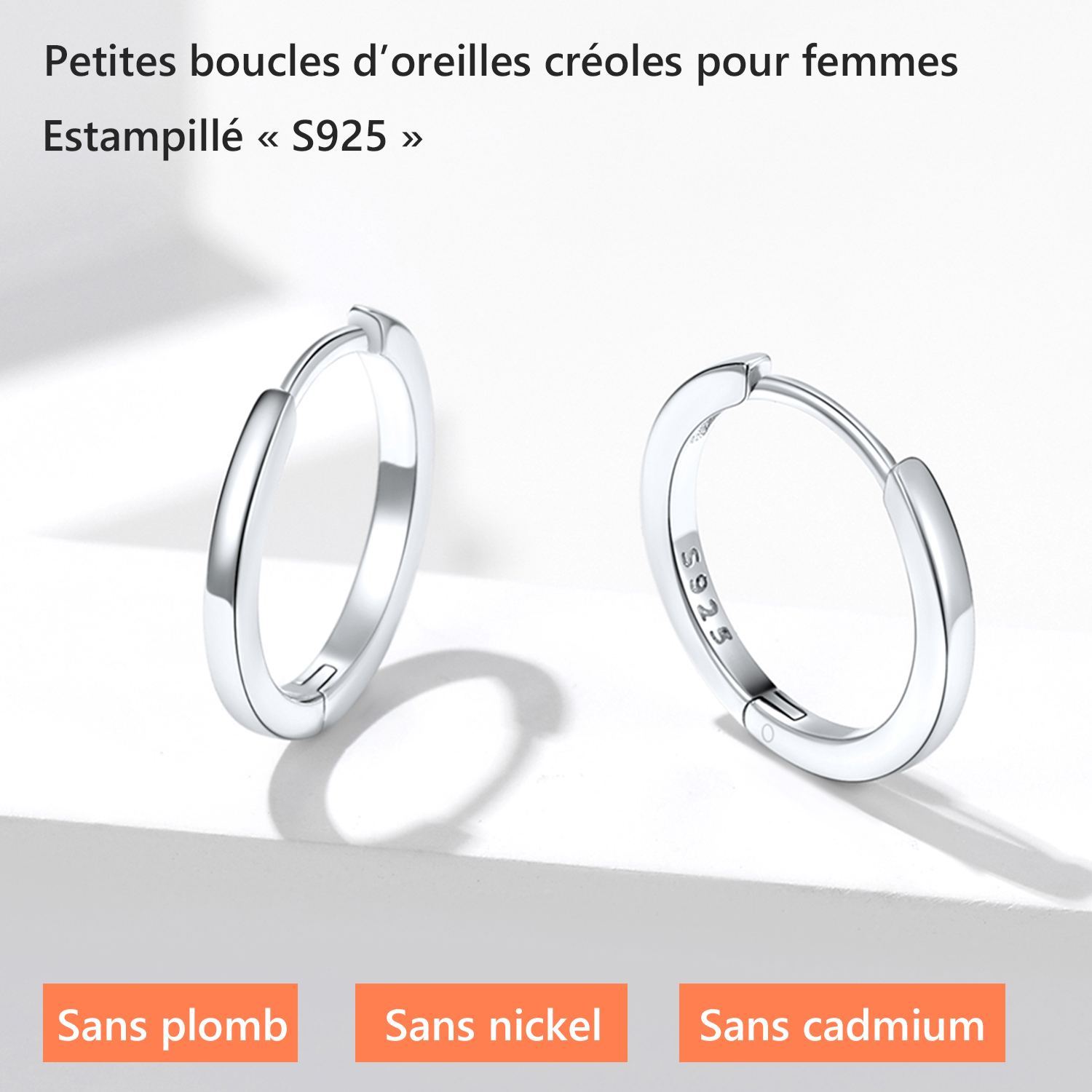 Créoles Huggie en Argent 925 