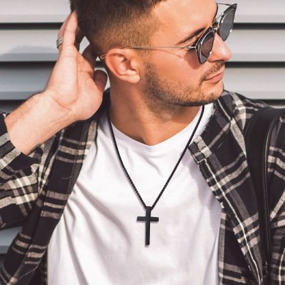 Collier Croix Personnalisé pour Homme