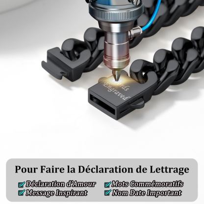 Bracelet Chaîne Cuban Personnalisé pour Homme