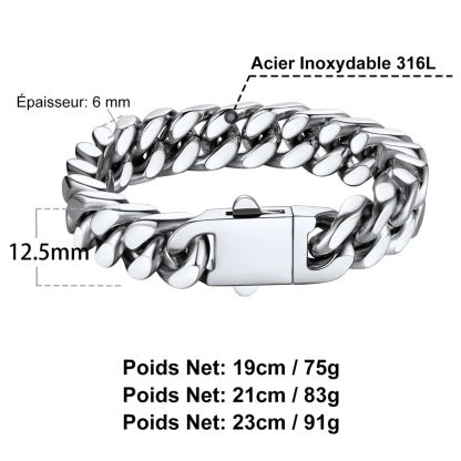 Bracelet Chaîne Cuban Personnalisé pour Homme